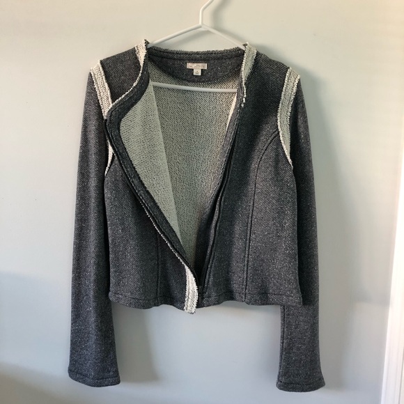 ⭐️NWOT Gap 100% Cotton Grey Moto Jacket - Picture 5 of 12